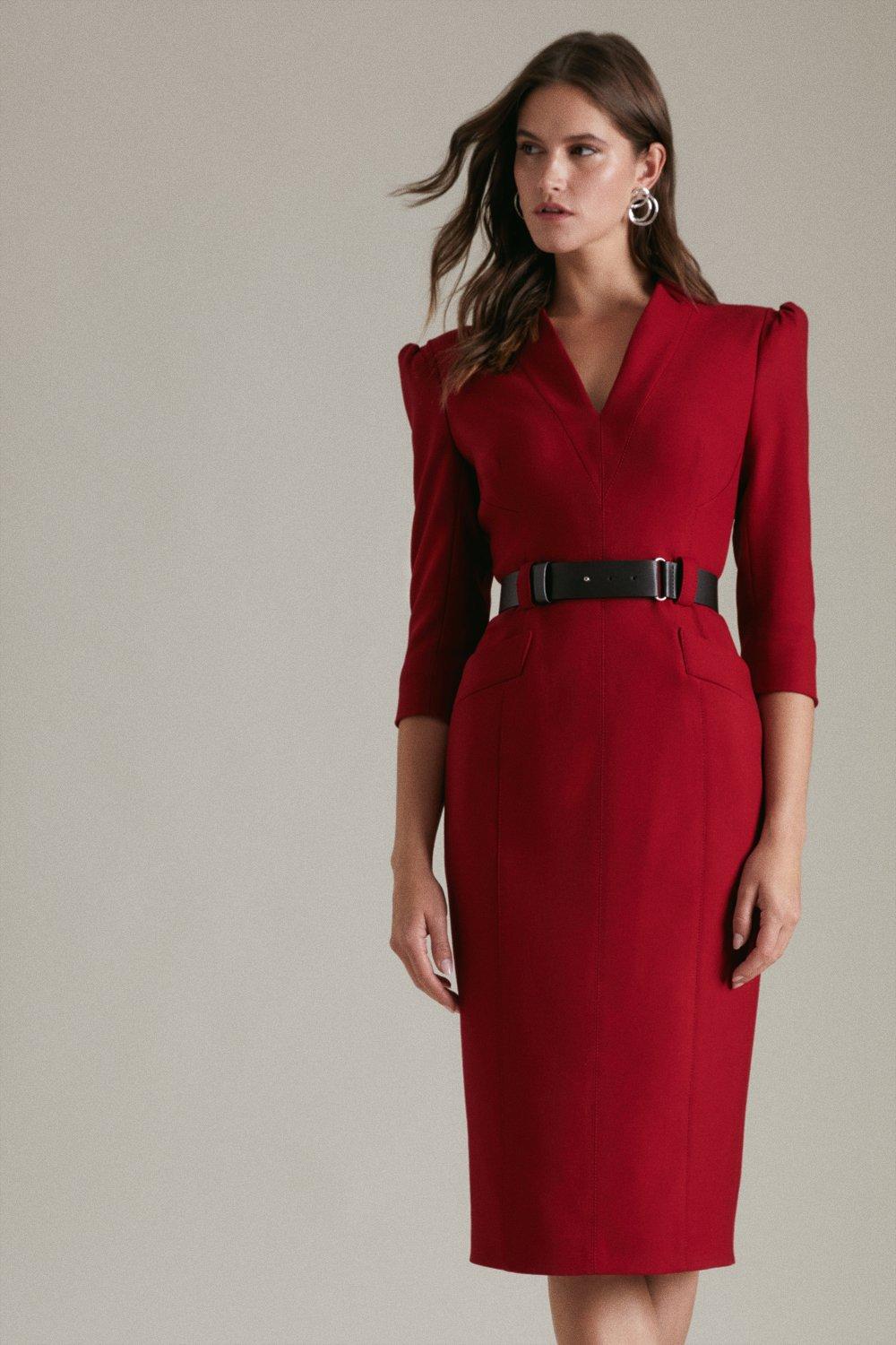 Karen millen red dress online